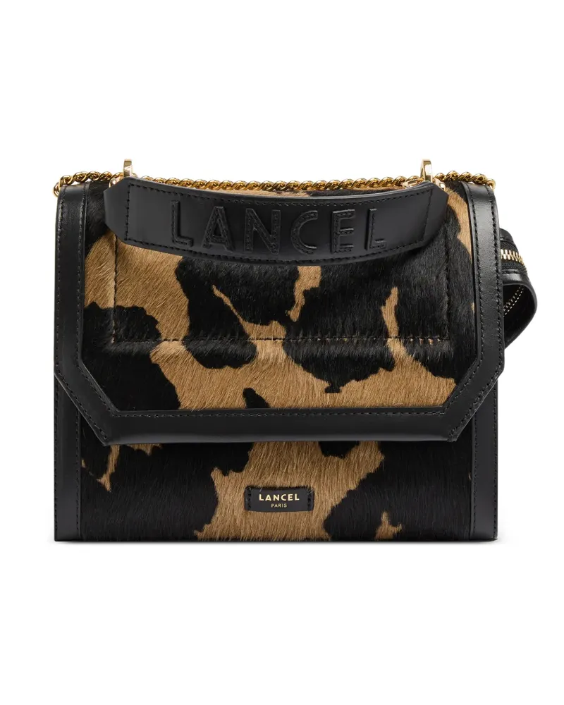 Lancel Mittelgroße Ninon Umhängetasche mit Animal-Print - Schwarz Schwarz