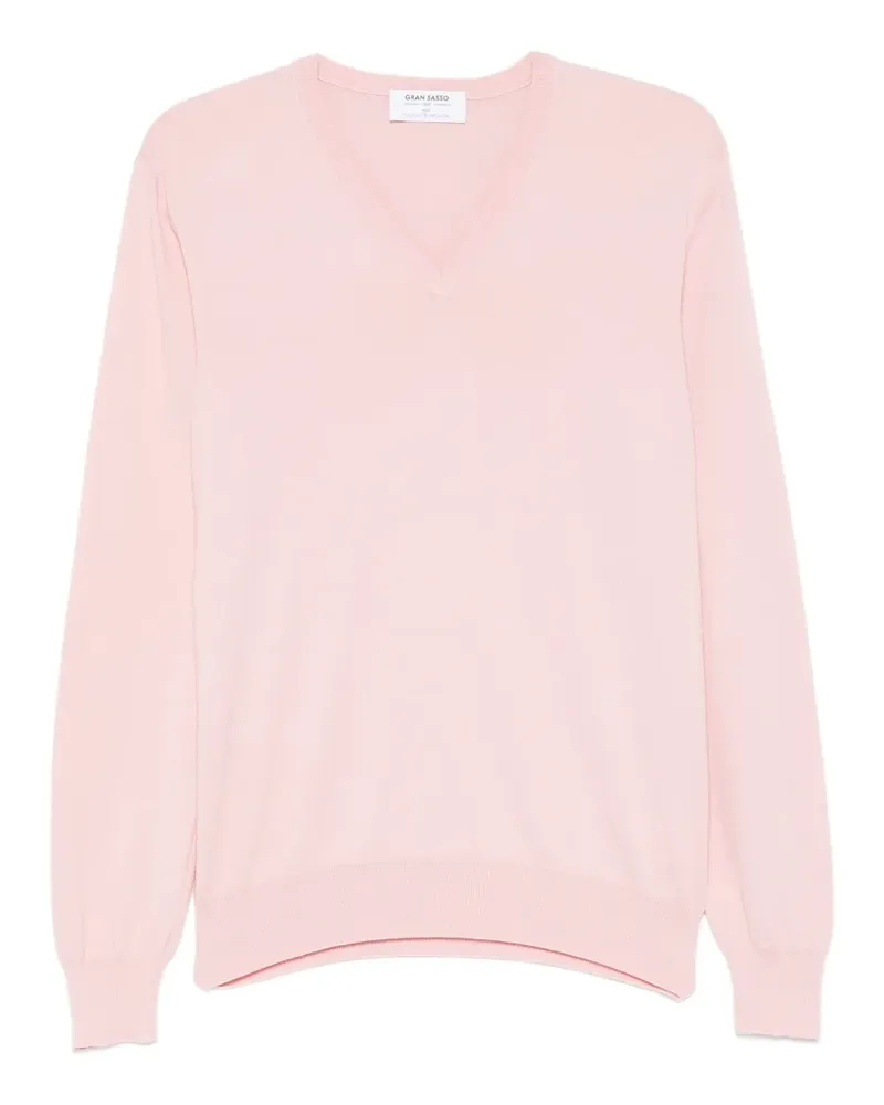 Gran Sasso Pullover mit V-Ausschnitt - Rosa Rosa