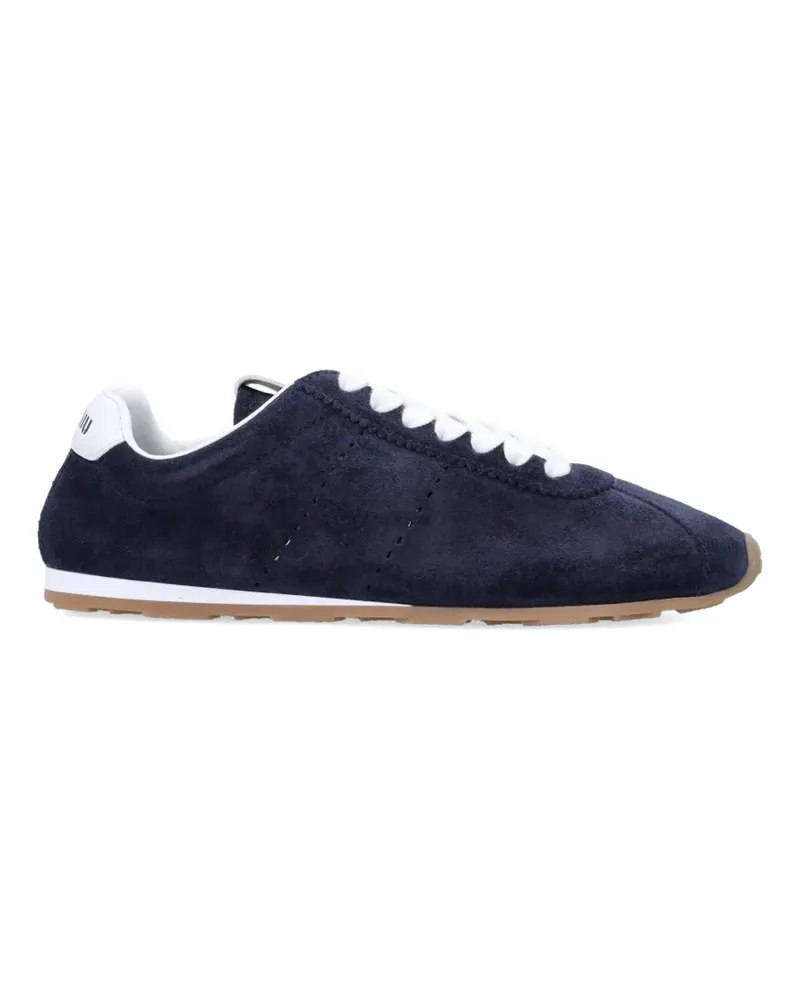 Miu Miu Plume Wildleder-Sneakers - Blau Blau