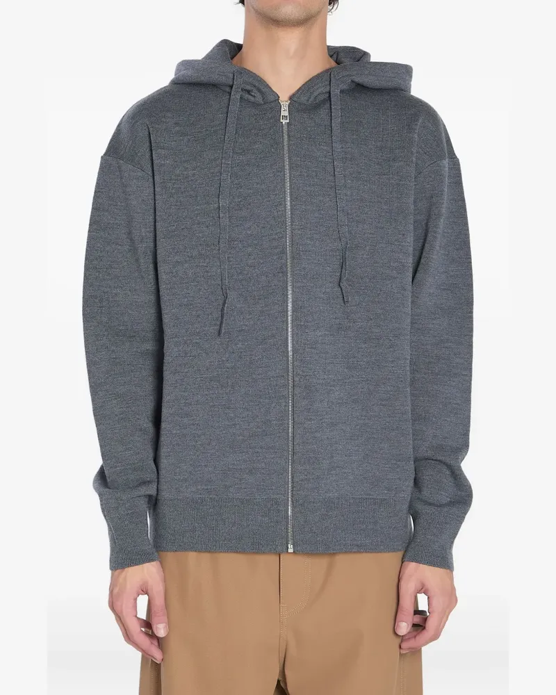 Loewe Gerippter Anagram Hoodie - Grau Grau