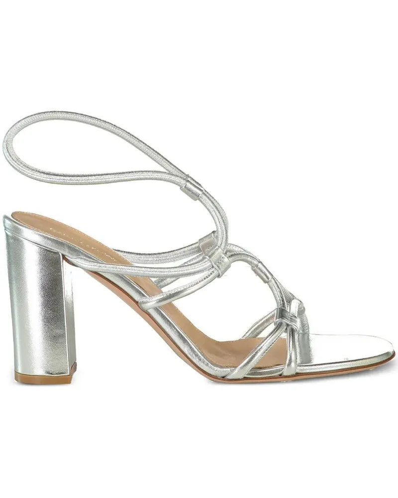 Gianvito Rossi 85mm knotted leather sandals - Silber Silber