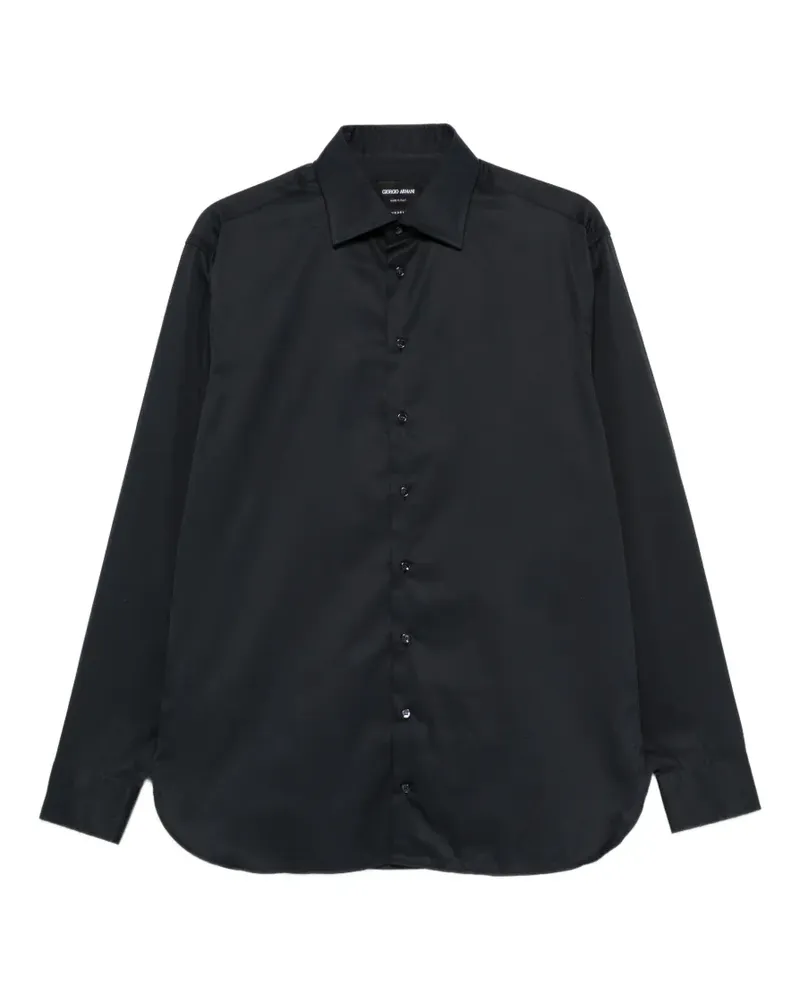 Giorgio Armani Langärmeliges Hemd - Schwarz Schwarz