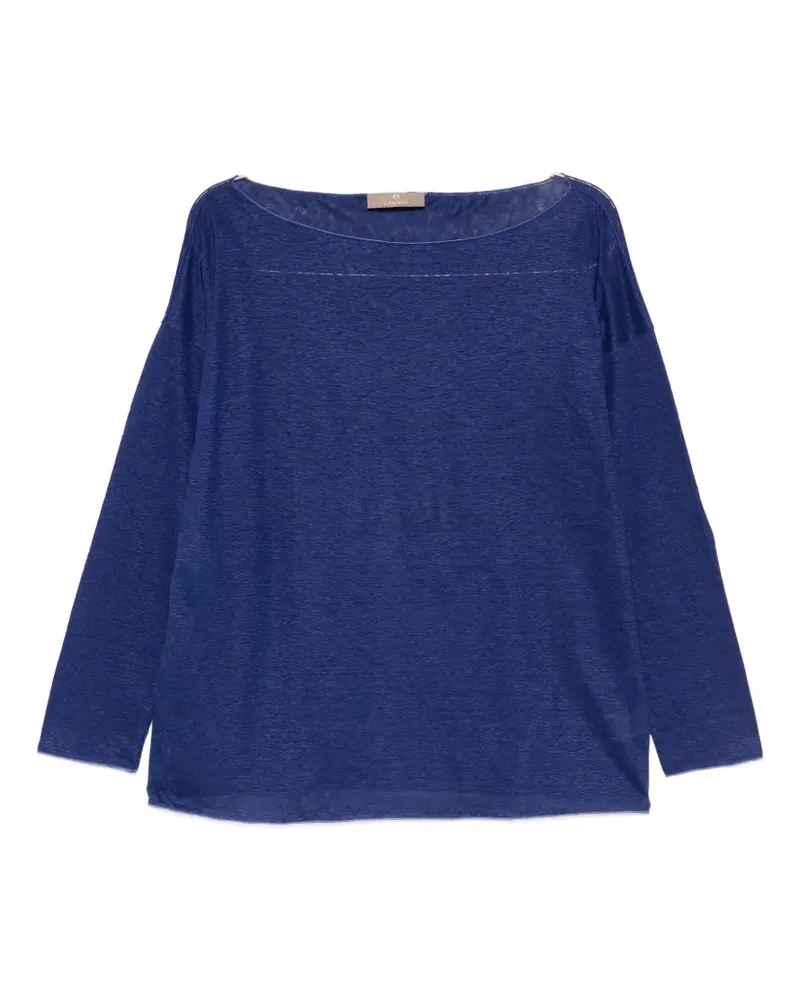 Cruciani long-sleeve top - Blau Blau
