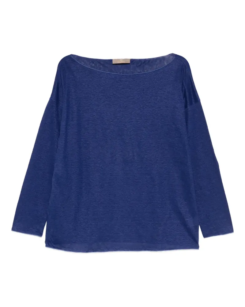 Cruciani long-sleeve top - Blau Blau