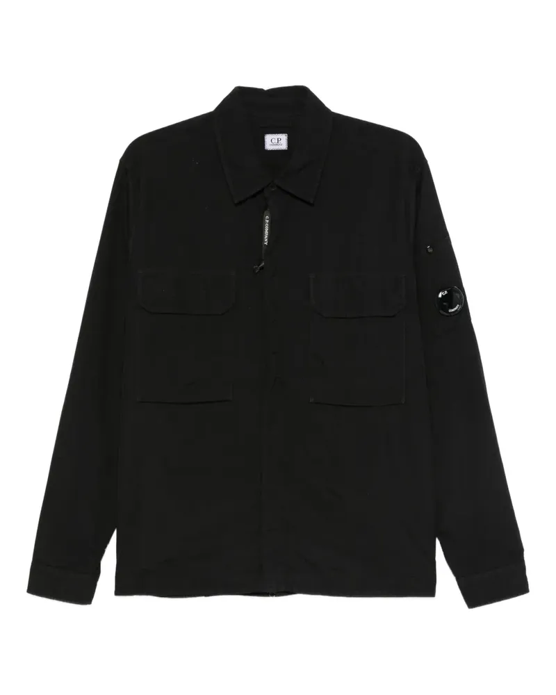 C.P. Company Hemdjacke mit Reißverschluss - Schwarz Schwarz