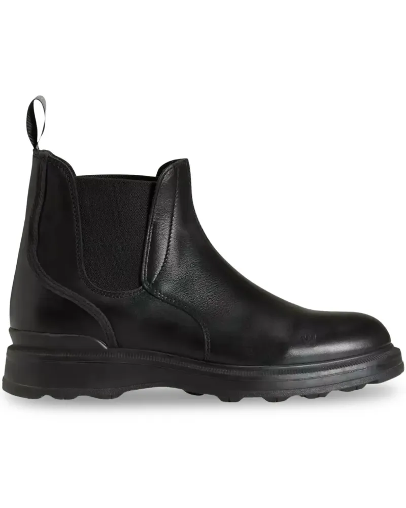 Woolrich Knöchelhohe Lederstiefel - Schwarz Schwarz