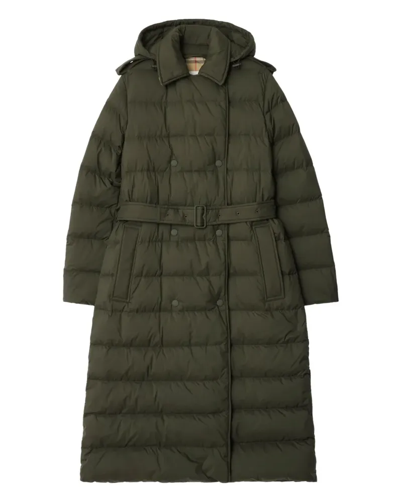 Burberry Doppelreihiger Steppmantel - Grün Grün