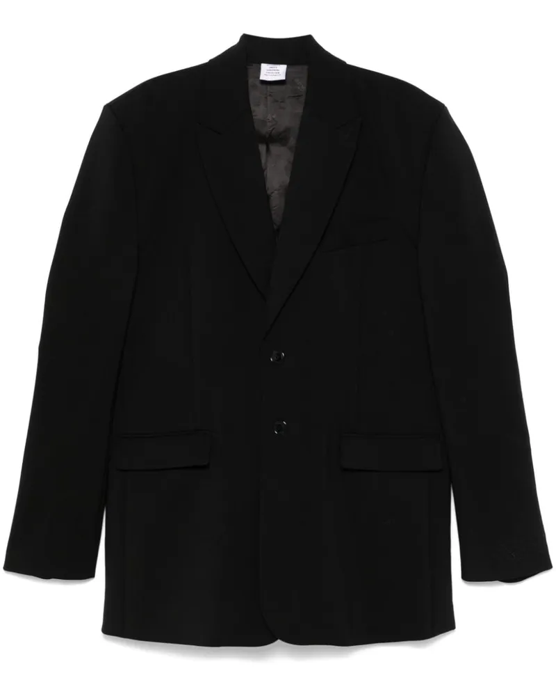 VETEMENTS Sakko mit Logo-Stickerei - Schwarz Schwarz