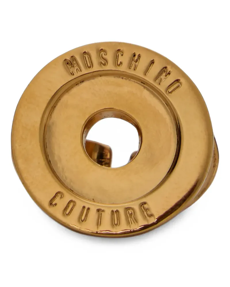 Moschino Ring mit Logo-Gravur - Gold Gold