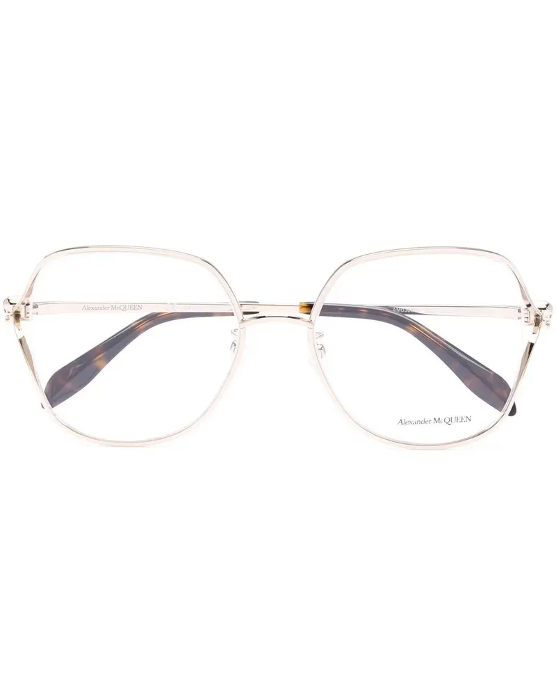 Alexander McQueen Klassische Oversized-Brille - Gold Gold