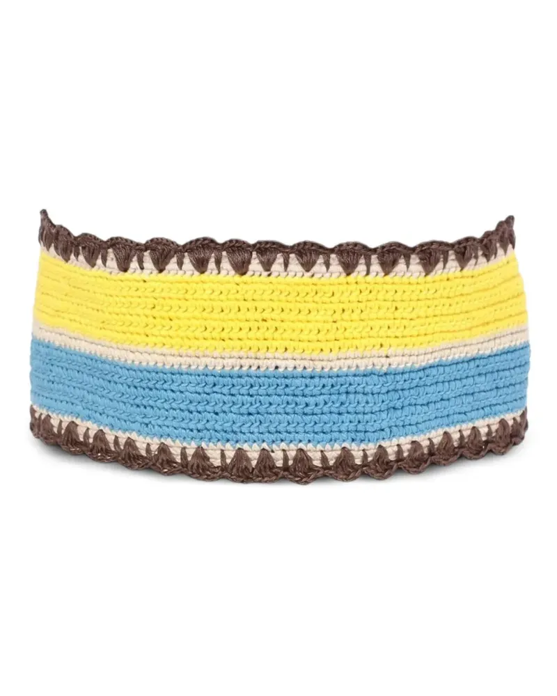 Dolce & Gabbana striped crochet belt - Gelb Gelb