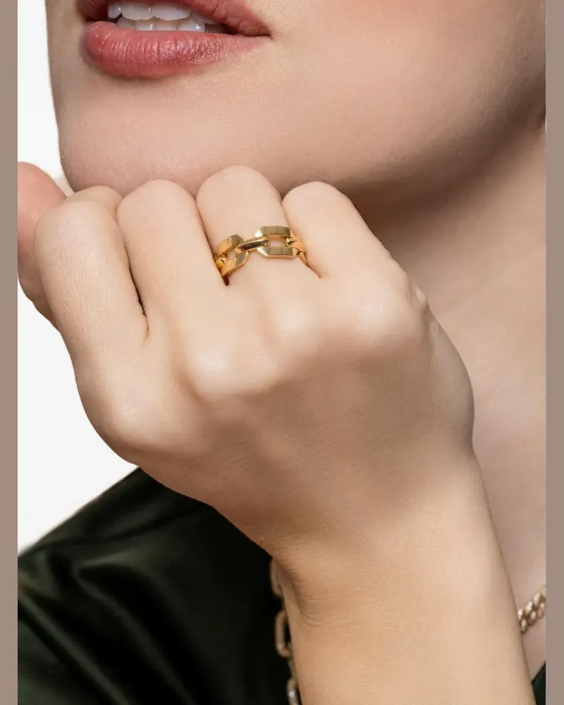 SHAY link ring - Gold Gold