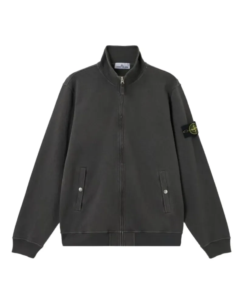 Stone Island 6100033 Old Sportjacke aus Malfilé-Fleece - Grau Grau