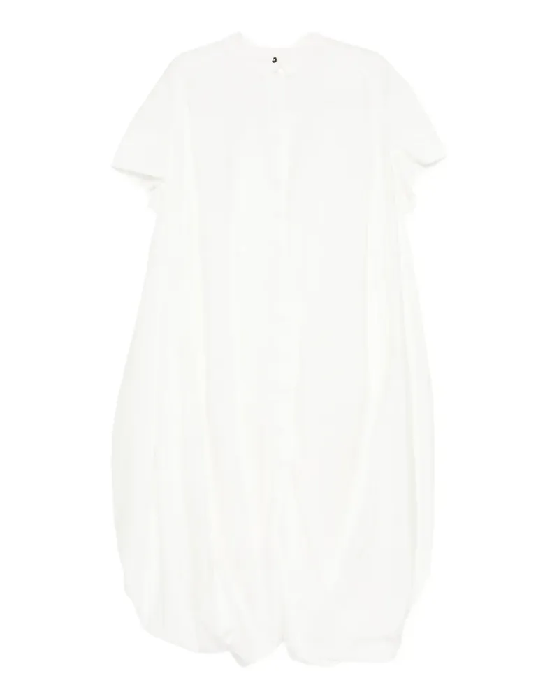 Studiorundholz ruffled short-sleeve dress - Weiß Weiß