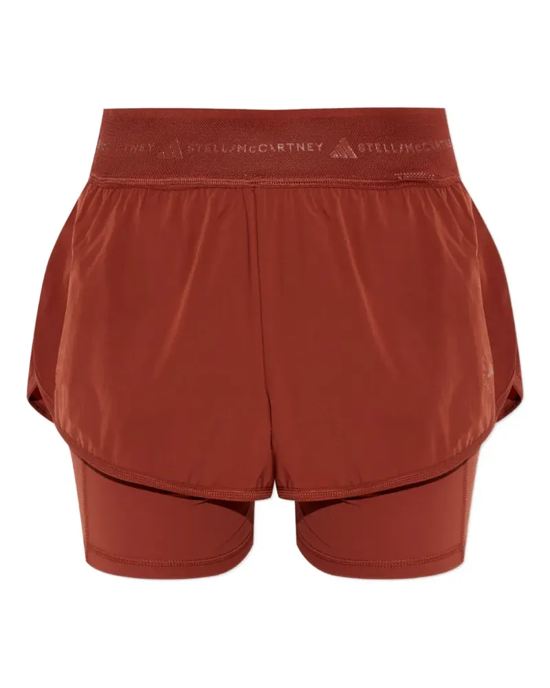 adidas logo-waistband training shorts - Braun Braun