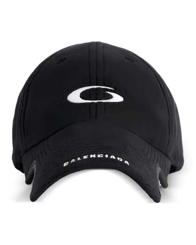 Balenciaga Baseballkappe mit Logo - Schwarz Schwarz