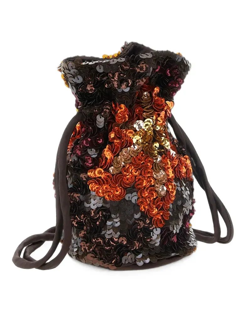 P.A.R.O.S.H. sequin-embroidered bucket bag - Braun Braun