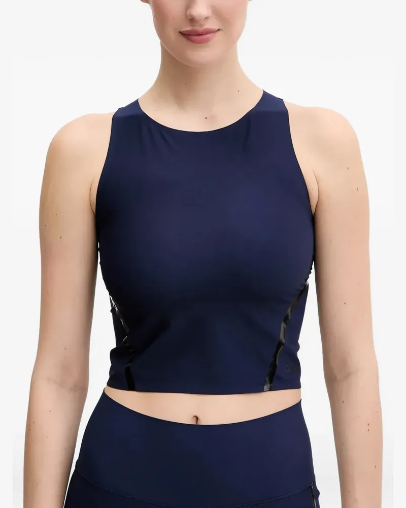 Casall Sculpture cropped racerback top - Blau Blau