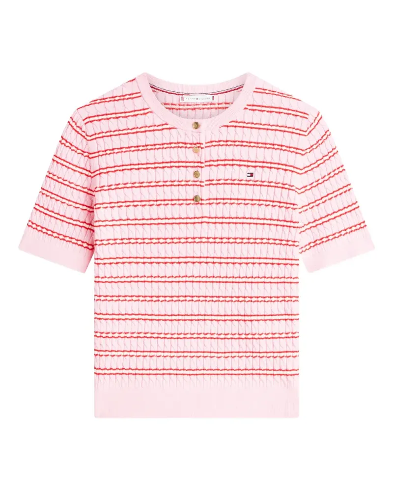 Tommy Hilfiger striped-pattern T-shirt - Rosa Rosa