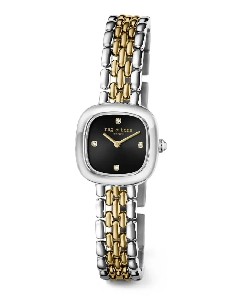 Rag & Bone Maxine Armbanduhr mit Kissenschliff 22mm - Schwarz Schwarz