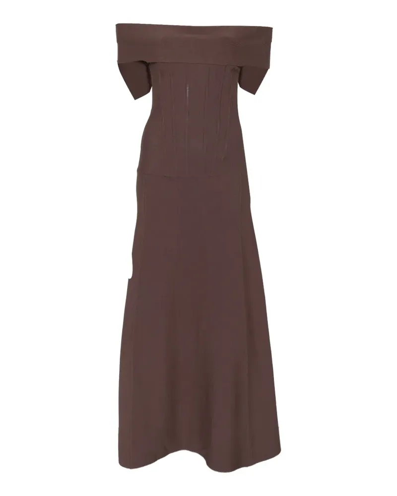 Erika Cavallini off-shoulder corset-style dress - Braun Braun