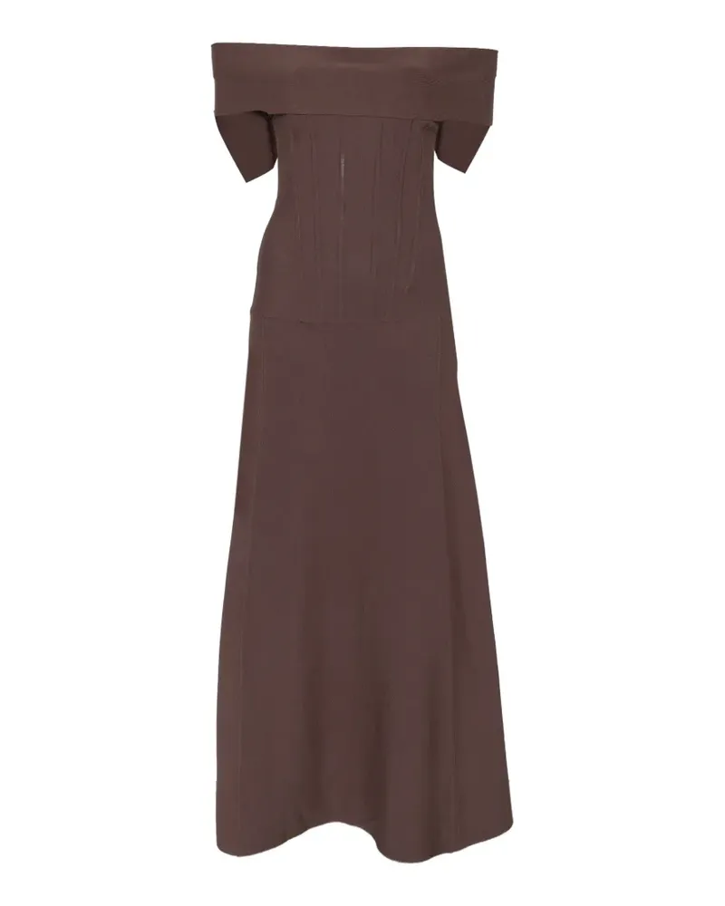 Erika Cavallini off-shoulder corset-style dress - Braun Braun