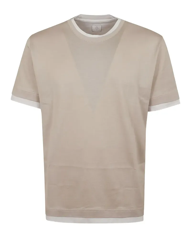 Eleventy layered T-shirt - Nude Nude