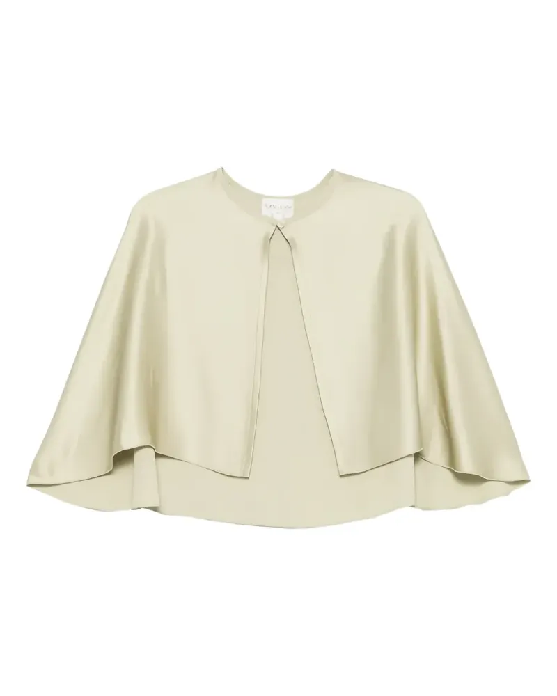 forte_forte Envers satin-finish cape - Weiß Weiß
