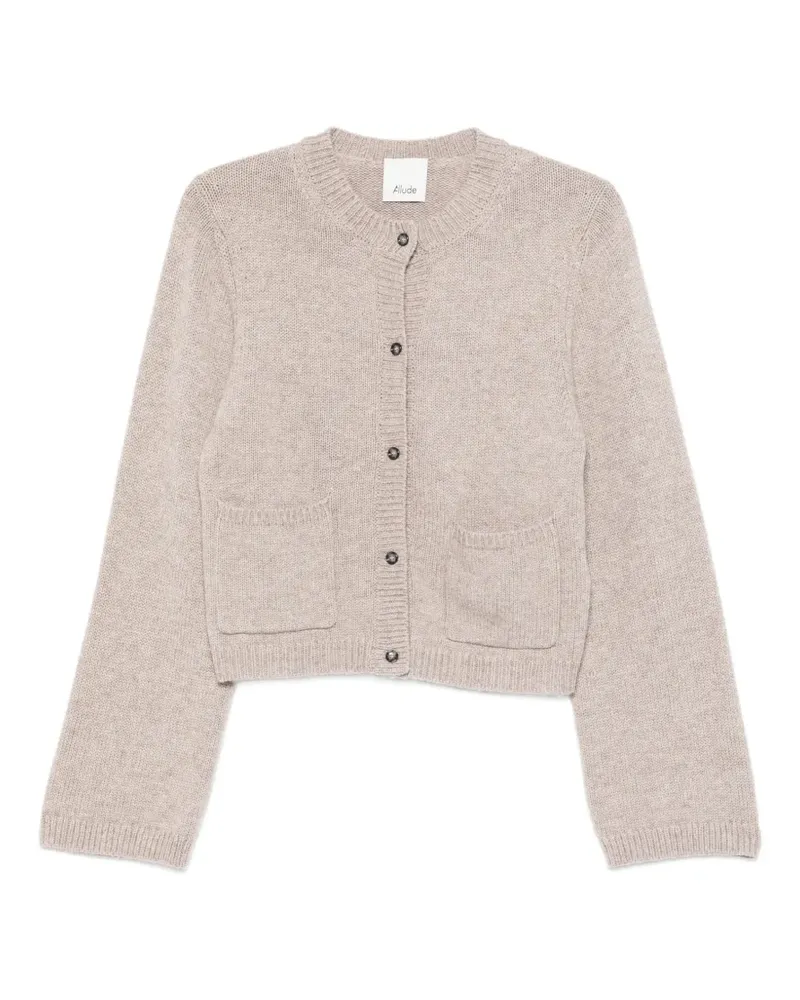 ALLUDE Geknöpfter Cardigan mit aufgesetzten Taschen - Braun Braun