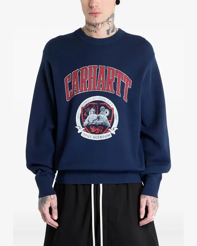 Carhartt WIP Pullover mit College-Logo - Blau Blau