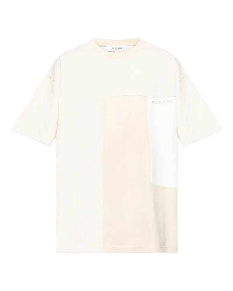 Golden Goose T-Shirt in Colour-Block-Optik - Nude Nude