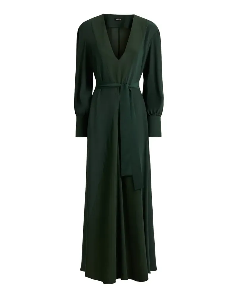 Kiton Maxikleid aus Seide - Grün Grün