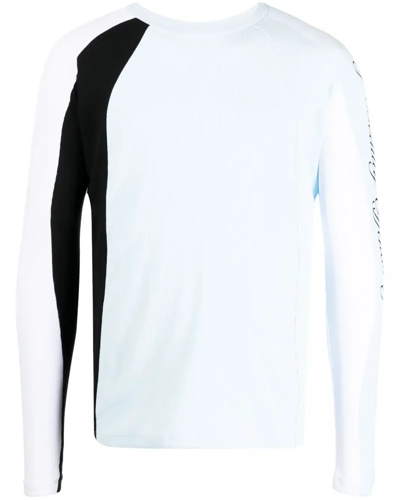 GmbH Langarmshirt mit Logo-Print - Blau Blau