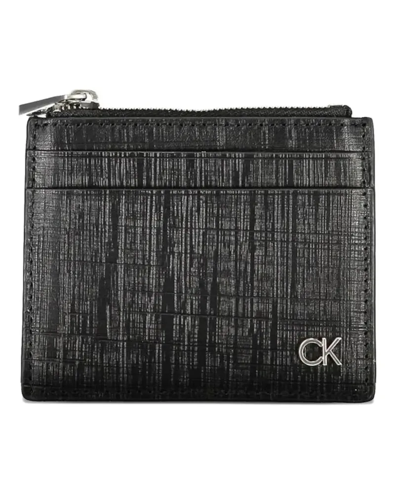 Calvin Klein textured card-holder - Schwarz Schwarz