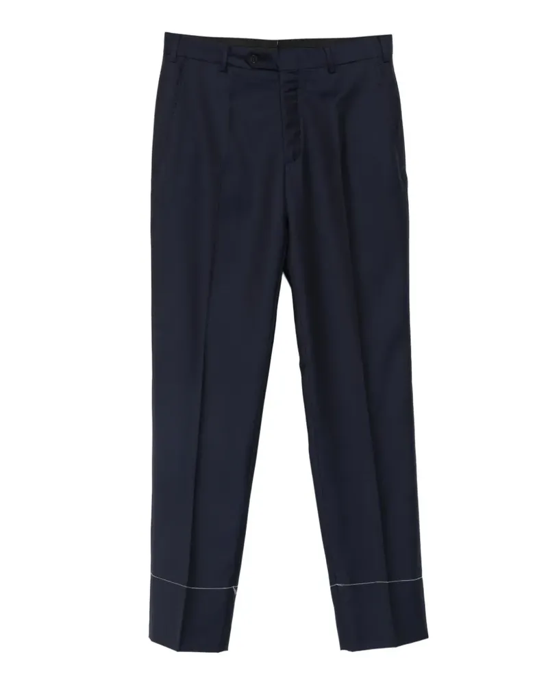 Brioni Tigullio pressed-crease tailored trousers - Blau Blau