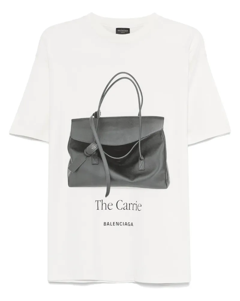 Balenciaga T-Shirt mit grafischem Print - Grau Grau