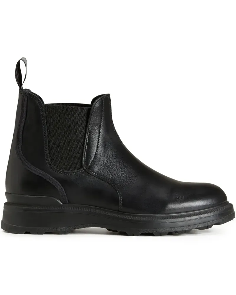 Woolrich Stiefel aus Leder - Schwarz Schwarz