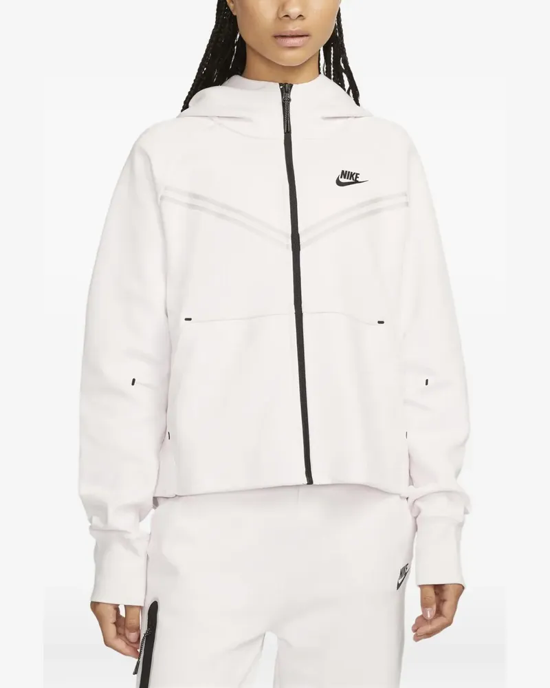Nike Stadium Tech Fleece Pearl Pink/Black Jacke - Weiß Weiß