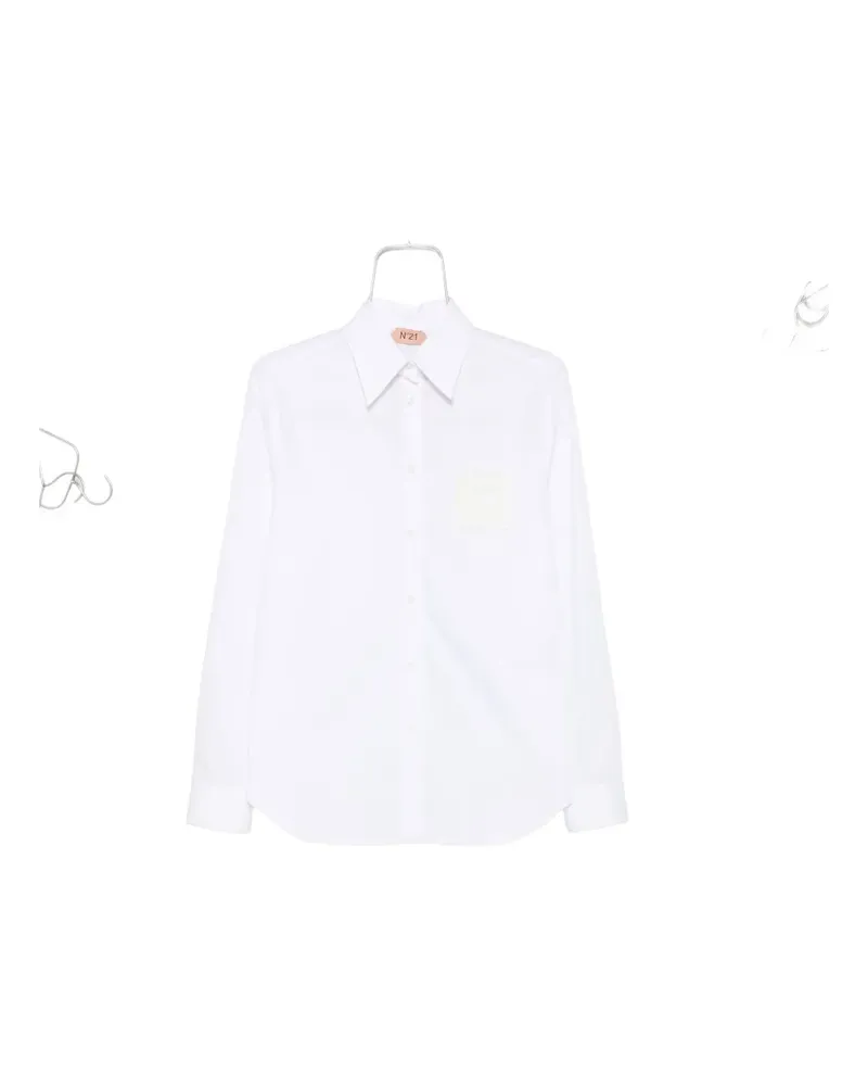 N° 21 Hemd mit Spitzenfach - Weiß Weiß