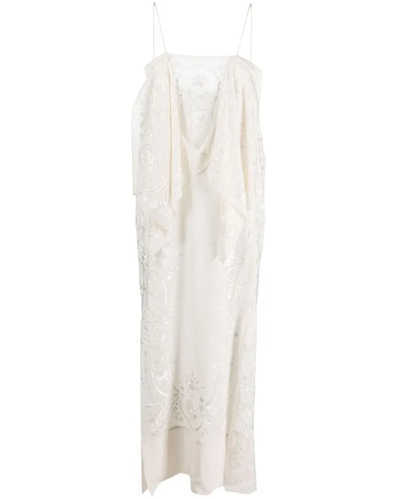 Zeus + Dione Ärmelloses Pomaki Seidenkleid - Nude Nude