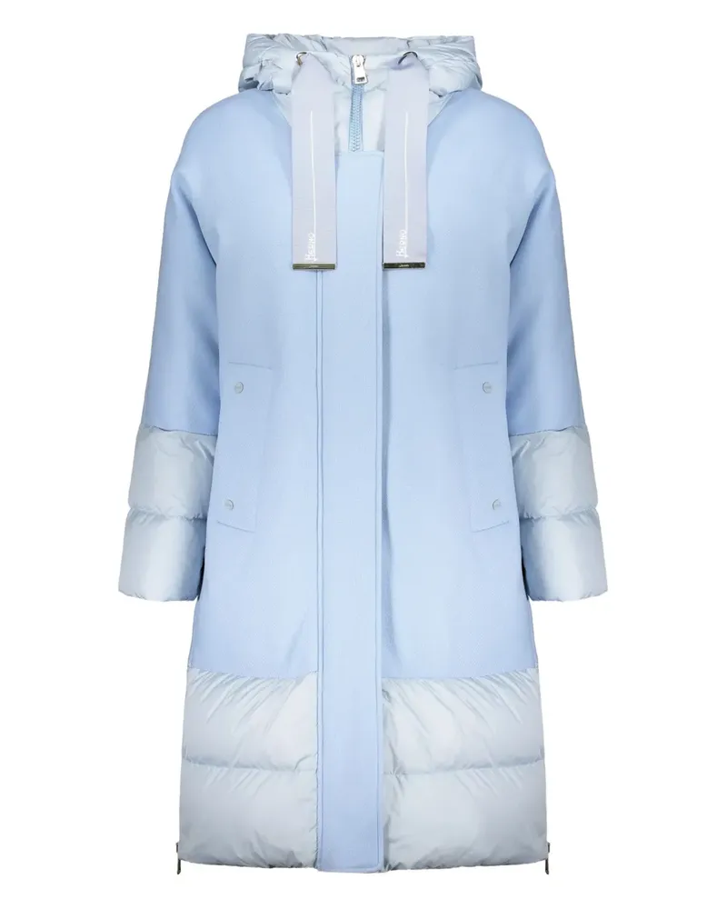Herno two-tone hooded puffer jacket - Blau Blau