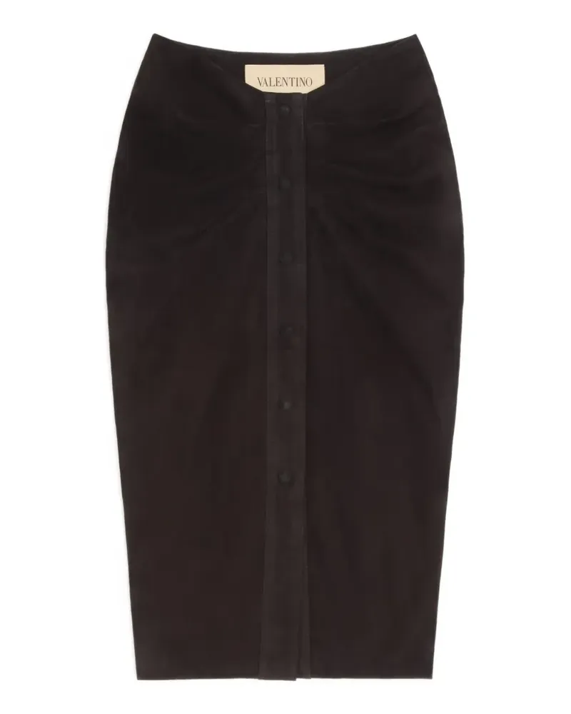 Valentino Garavani Rock aus Wildleder mit Knöpfen - Schwarz Schwarz