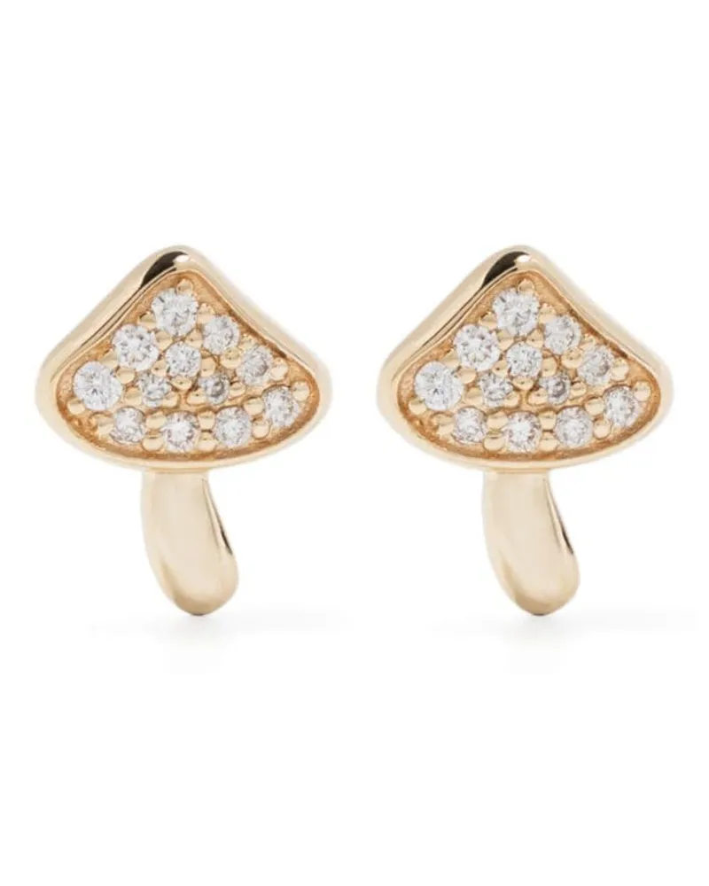 Sydney Evan 14kt Star Gelbgoldohrstecker mit einem Diamanten Gold