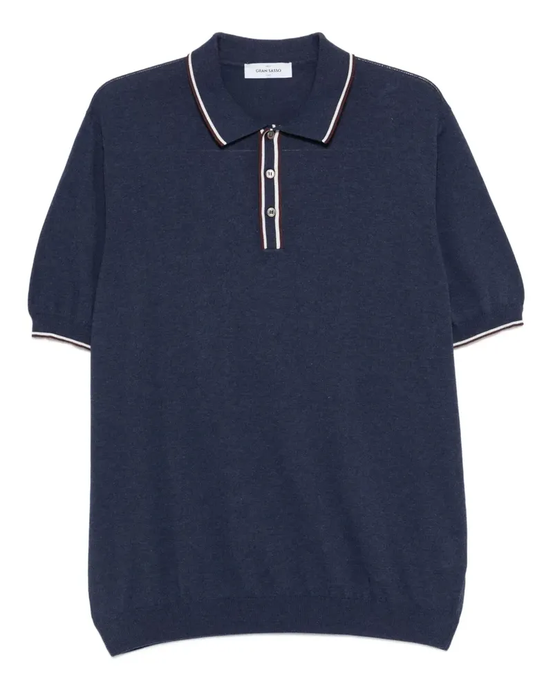 Gran Sasso Klassisches Poloshirt - Blau Blau