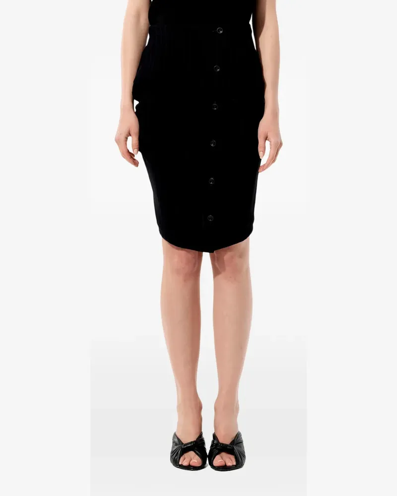 Balenciaga button-down pinstripe skirt - Schwarz Schwarz