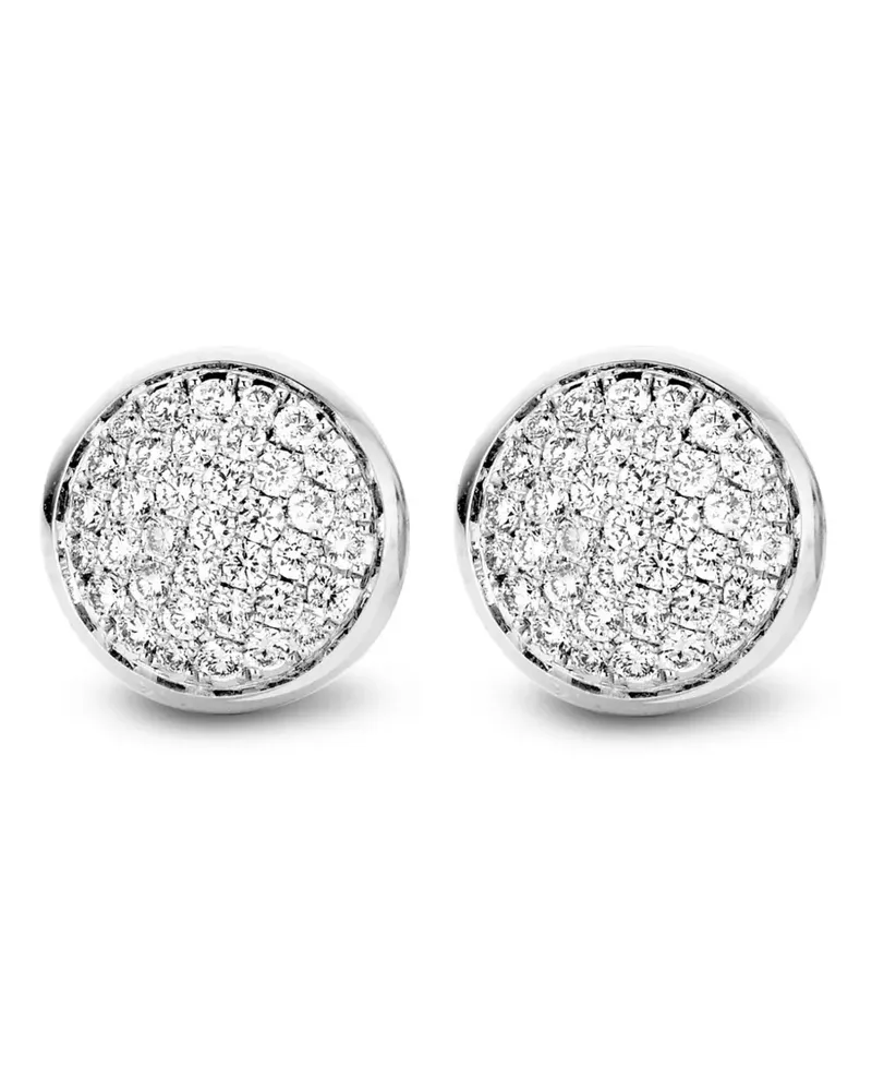 TIRISI 18kt Weißgoldohrstecker mit Diamanten - Silber Silber