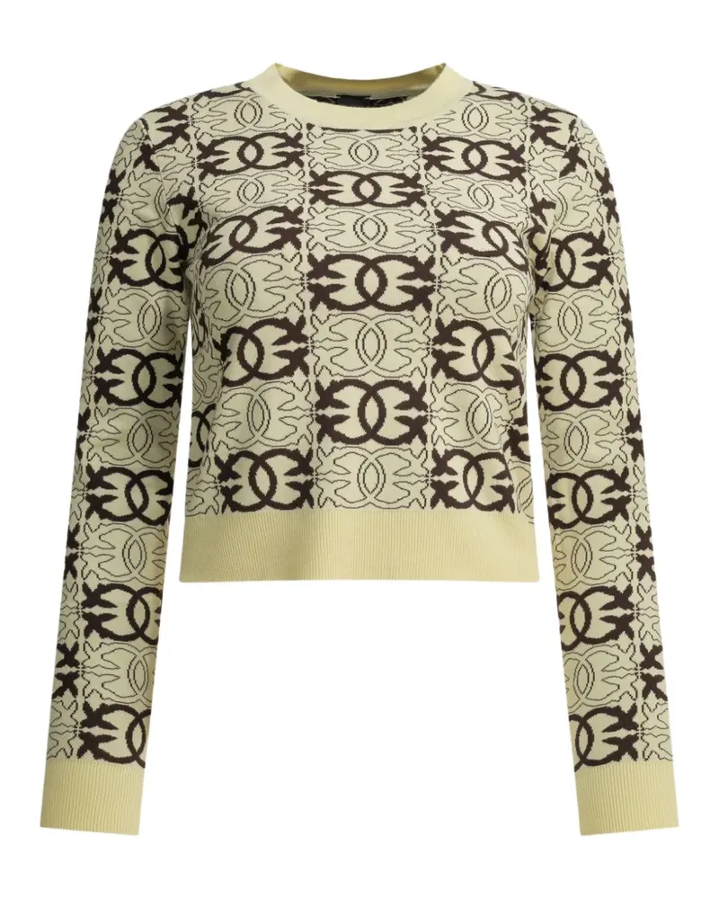 Pinko monogram-pattern sweater - Nude Nude