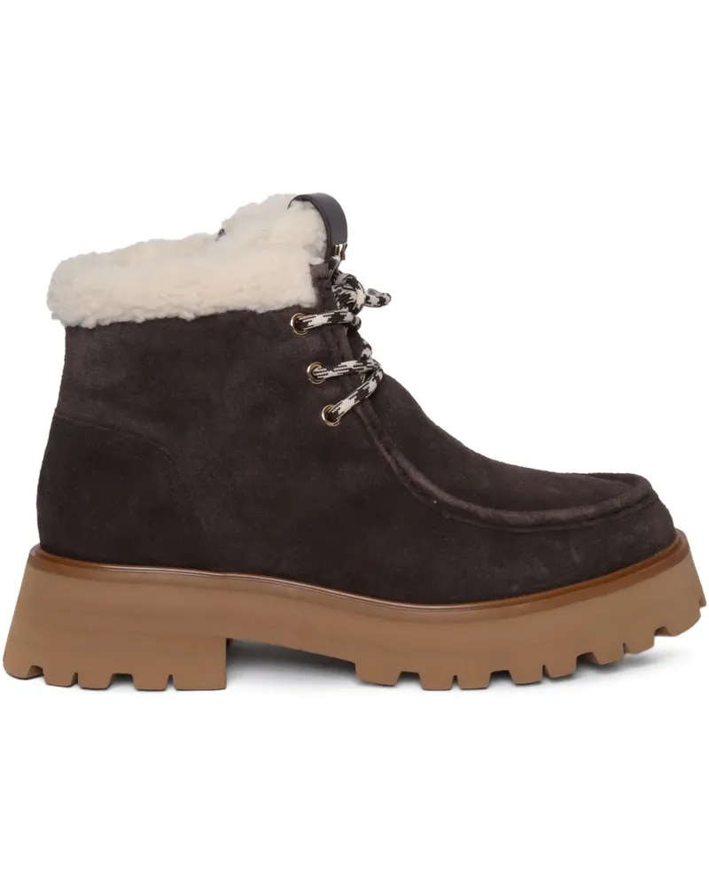 Michael Kors Schnürstiefel mit Shearling 44mm - Braun Braun