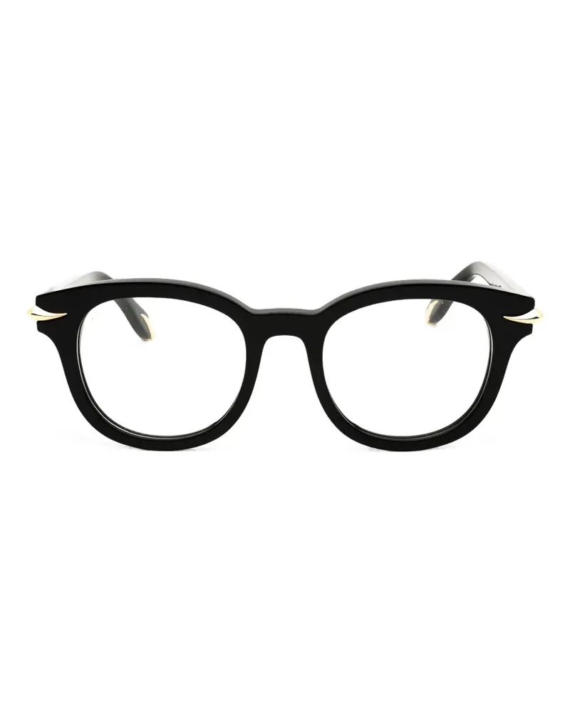 Roberto Cavalli Brille mit rundem Gestell - Schwarz Schwarz