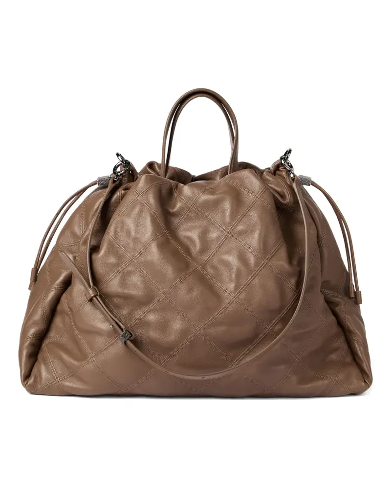Brunello Cucinelli Großer Mellow Tote Bag - Braun Braun